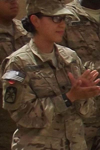 <span>Cathy Reinoso</span> in her military uniform